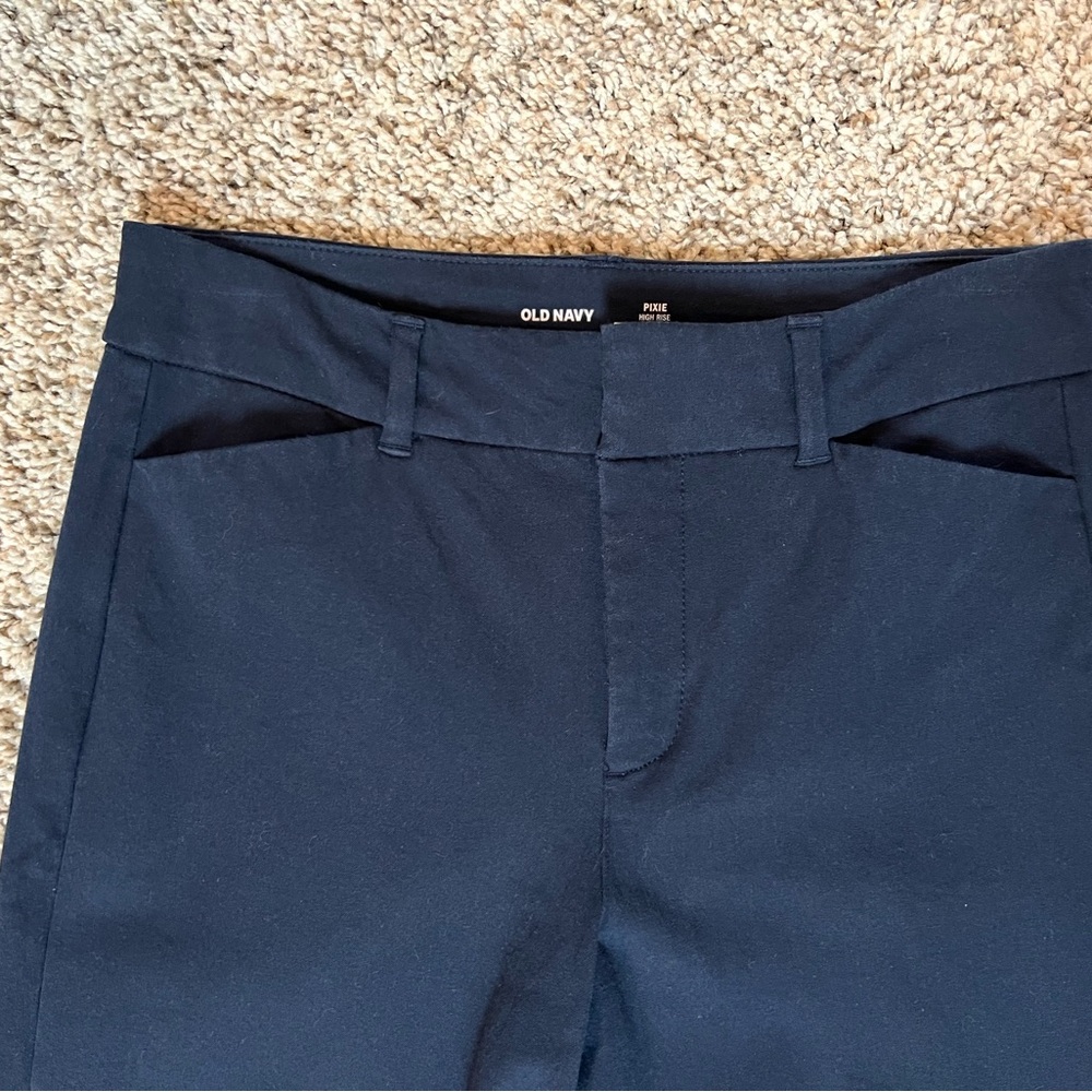 Old Navy Pixie High Rise Pants in Navy Blue - Picture 3 of 7